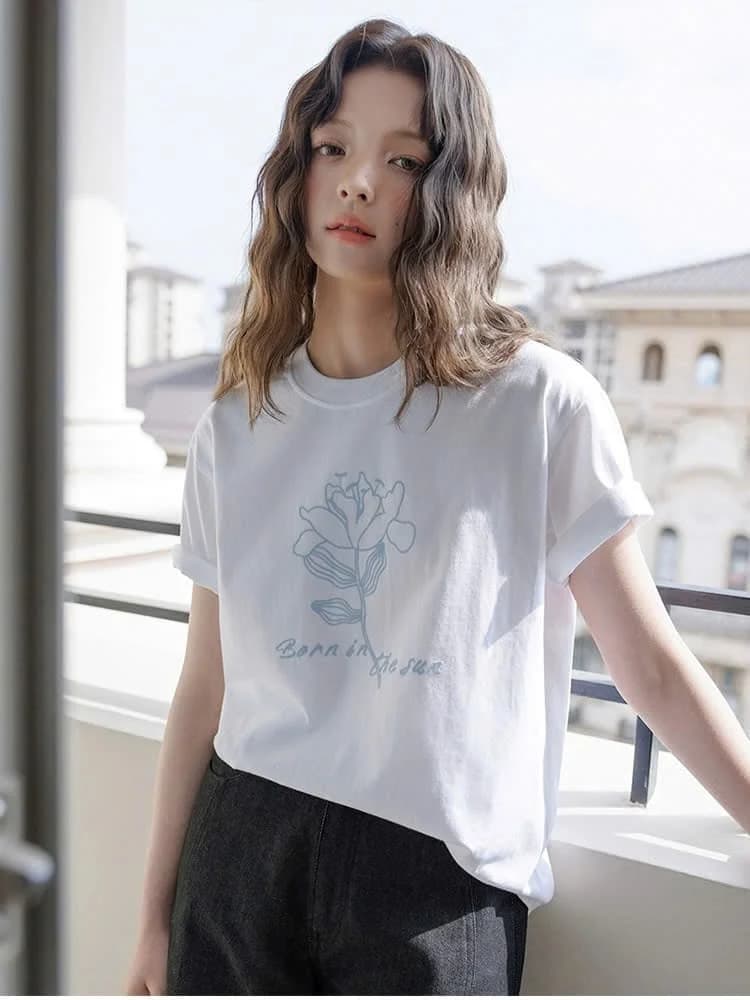 Áo thun nữ Flower Print