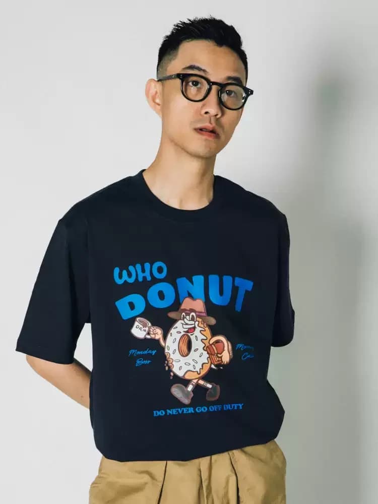 ÁO THUN NAM HỌA TIẾT WHO DONUT