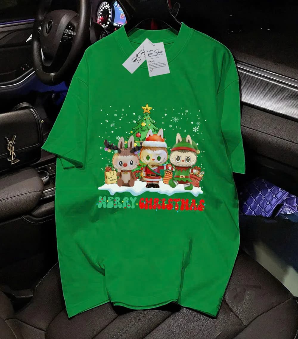 Áo thun Labubu Merry Christmas