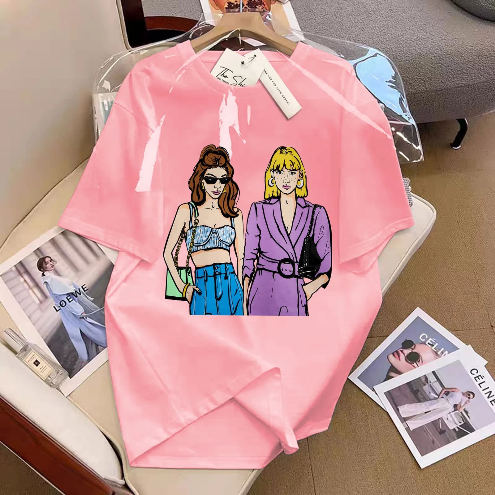 ÁO THUN HỌA TIẾT TWO GIRL V2