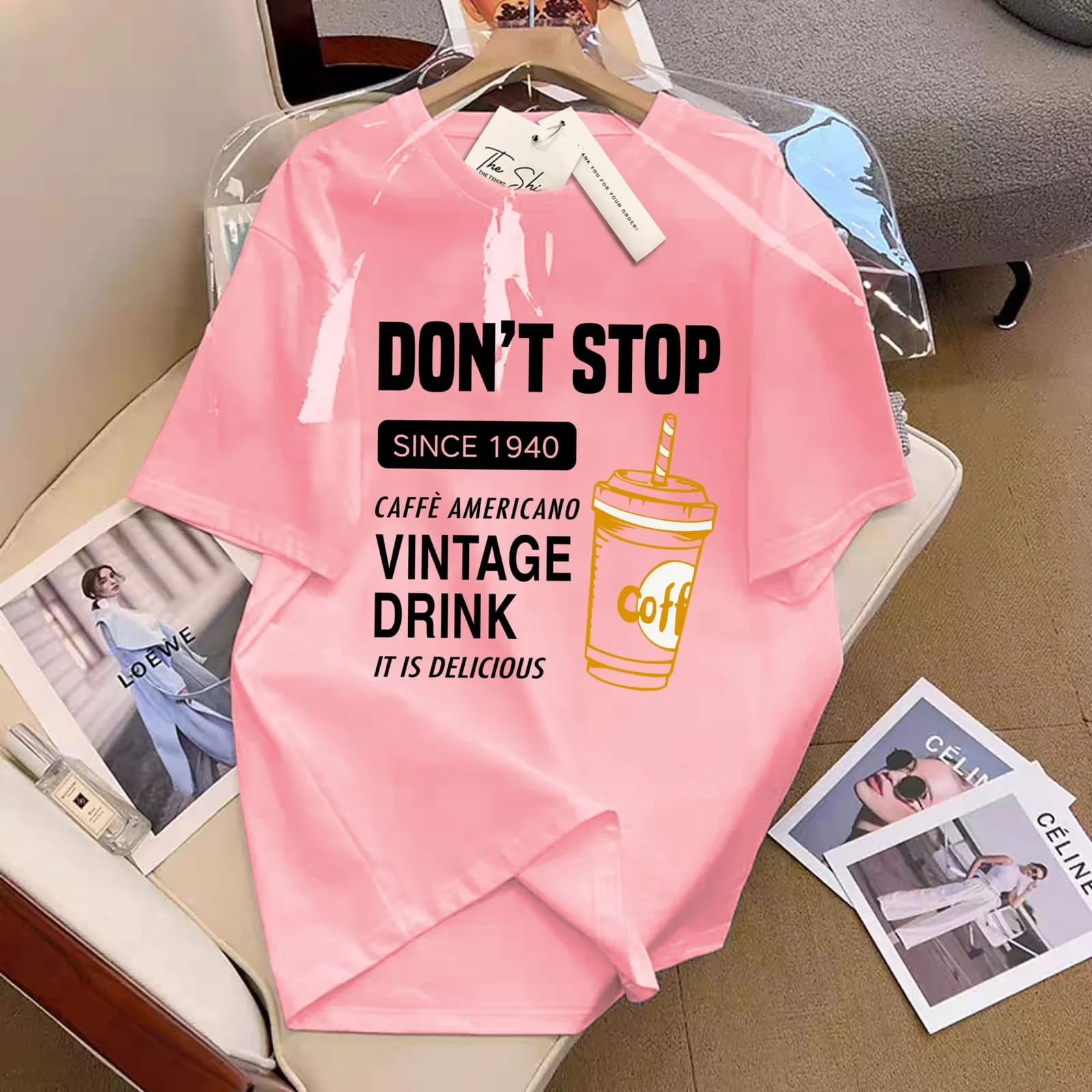 ÁO THUN HỌA TIẾT DON'T STOP