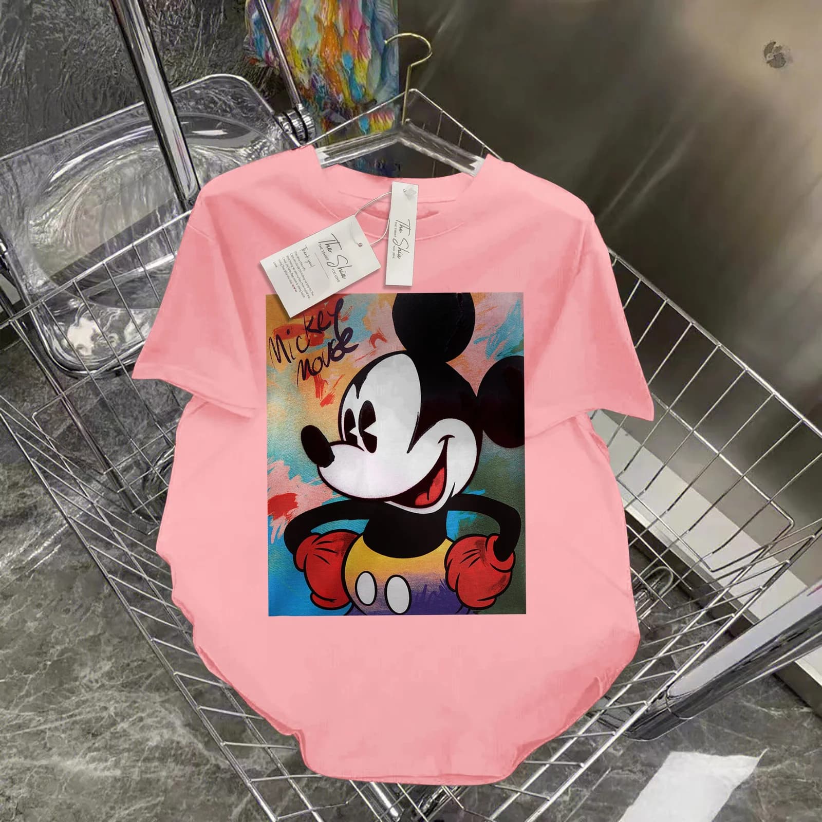 ÁO THUN HỌA TIẾT CHUỘT MICKEY