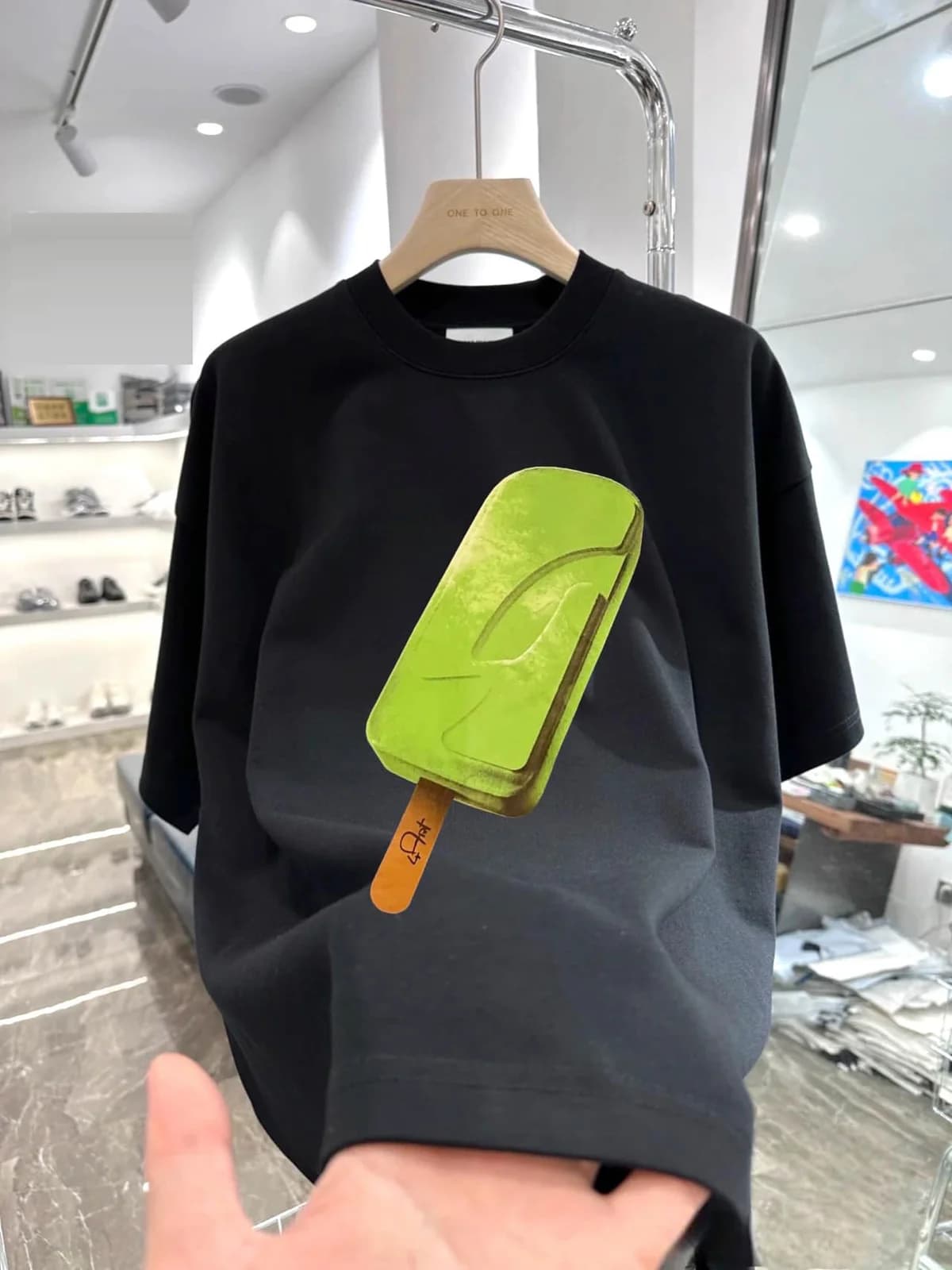 ÁO THUN COTTON NAM HỌA TIẾT que kem