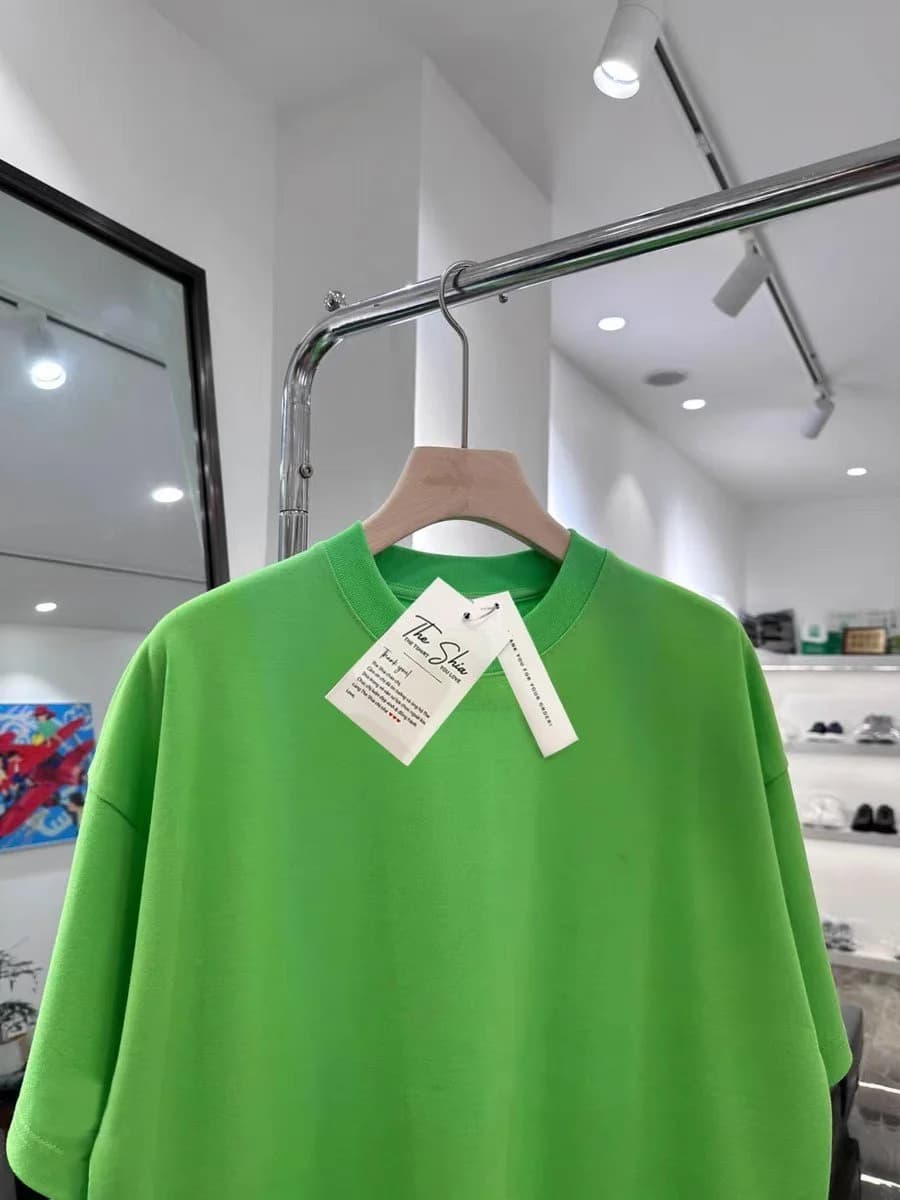 T3 - ÁO THUN TRƠN UNISEX FORM SUÔNG MÀU XANH CỐM
