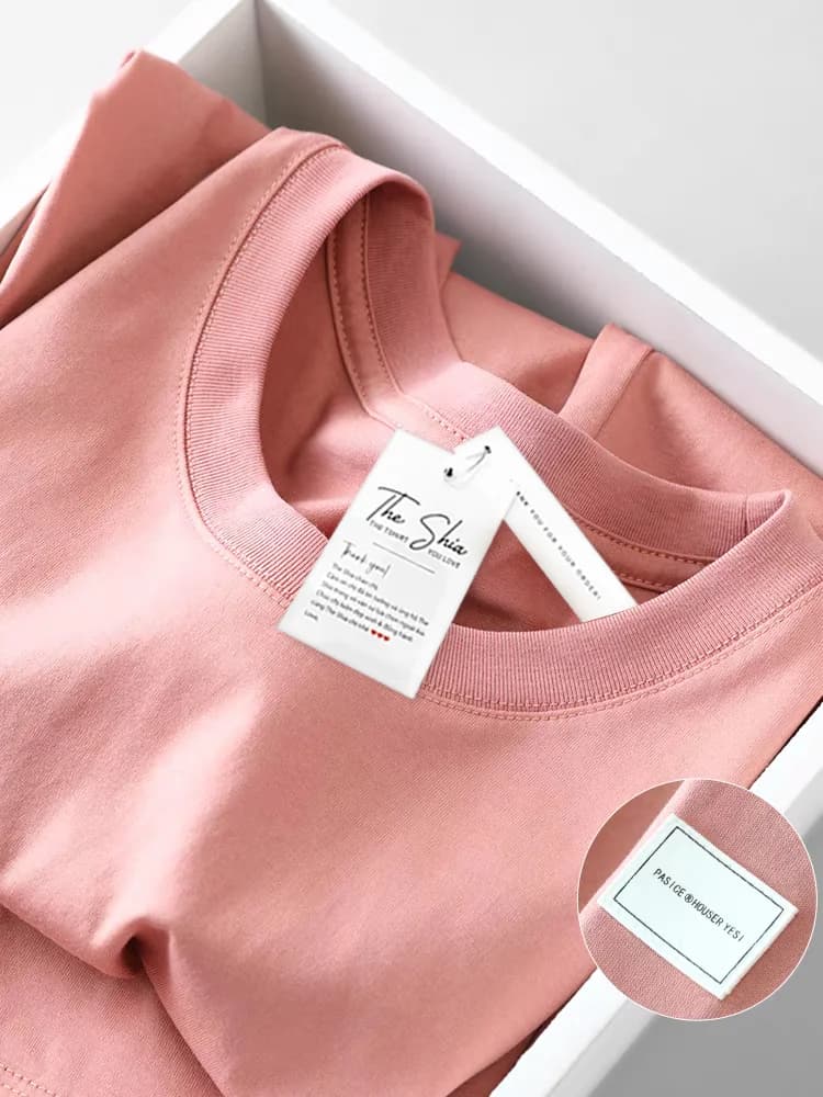 T5 - ÁO THUN TRƠN UNISEX FORM SUÔNG MÀU HỒNG DÂU