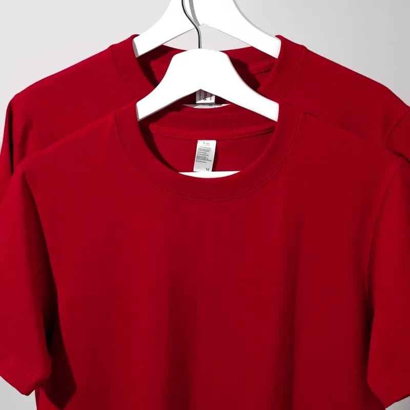 N4 - ÁO THUN TRƠN UNISEX FORM SUÔNG MÀU ĐỎ ĐÔ