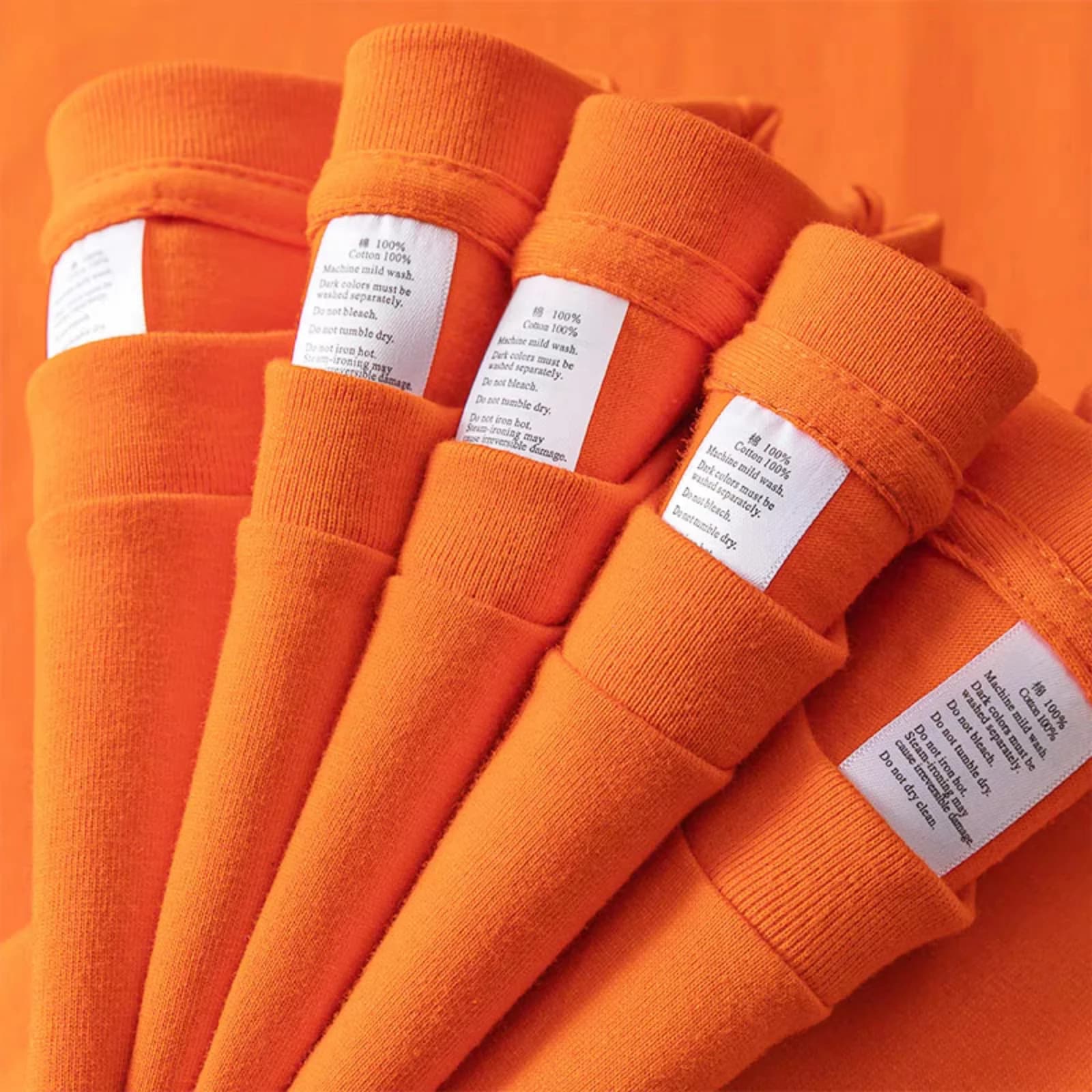 N9 - ÁO THUN TRƠN UNISEX FORM SUÔNG MÀU CAM