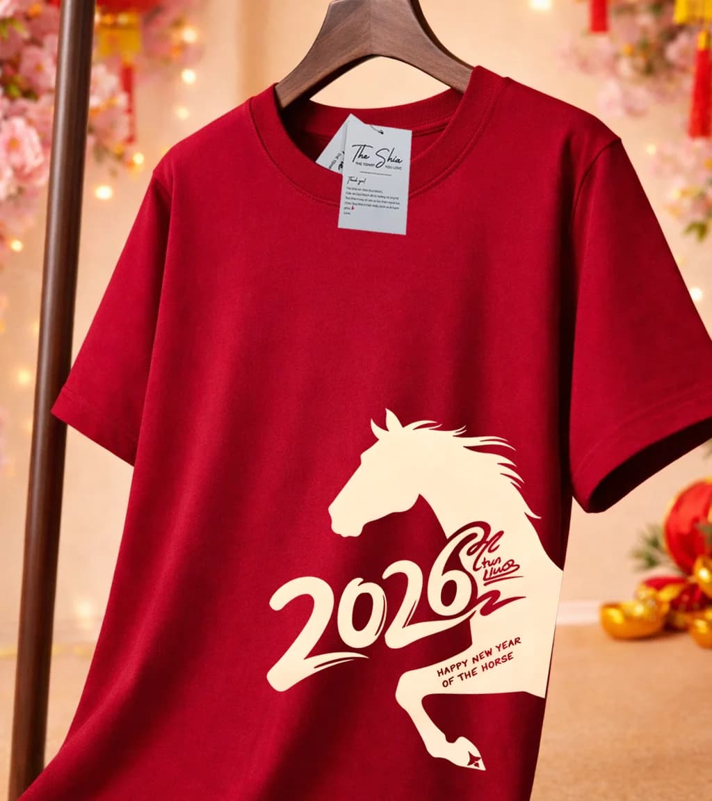 Áo Thun Tết 2026 – Sắc Xuân Bính Ngọ S634