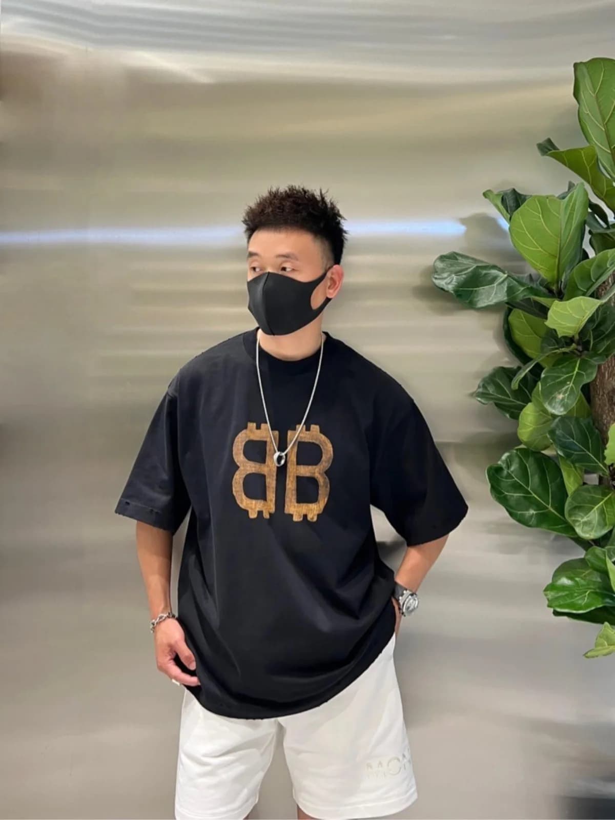 ÁO THUN COTTON NAM HỌA TIẾT CHỮ B