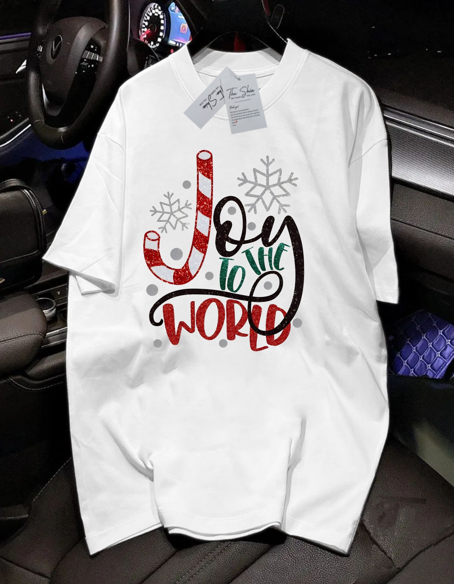 Áo thun “Joy To The World” Glitter