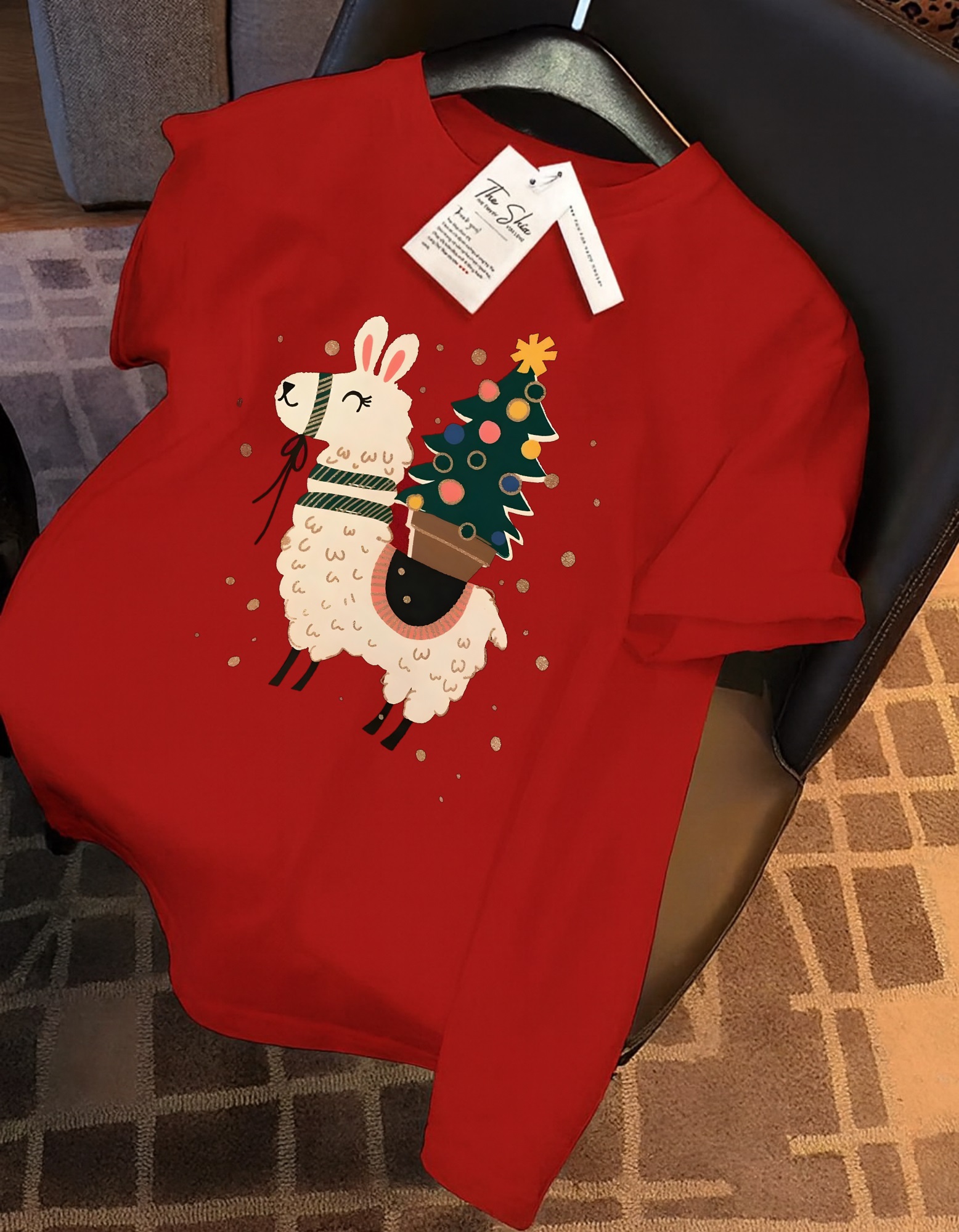 Untitled design7 Áo thun Llama Christmas