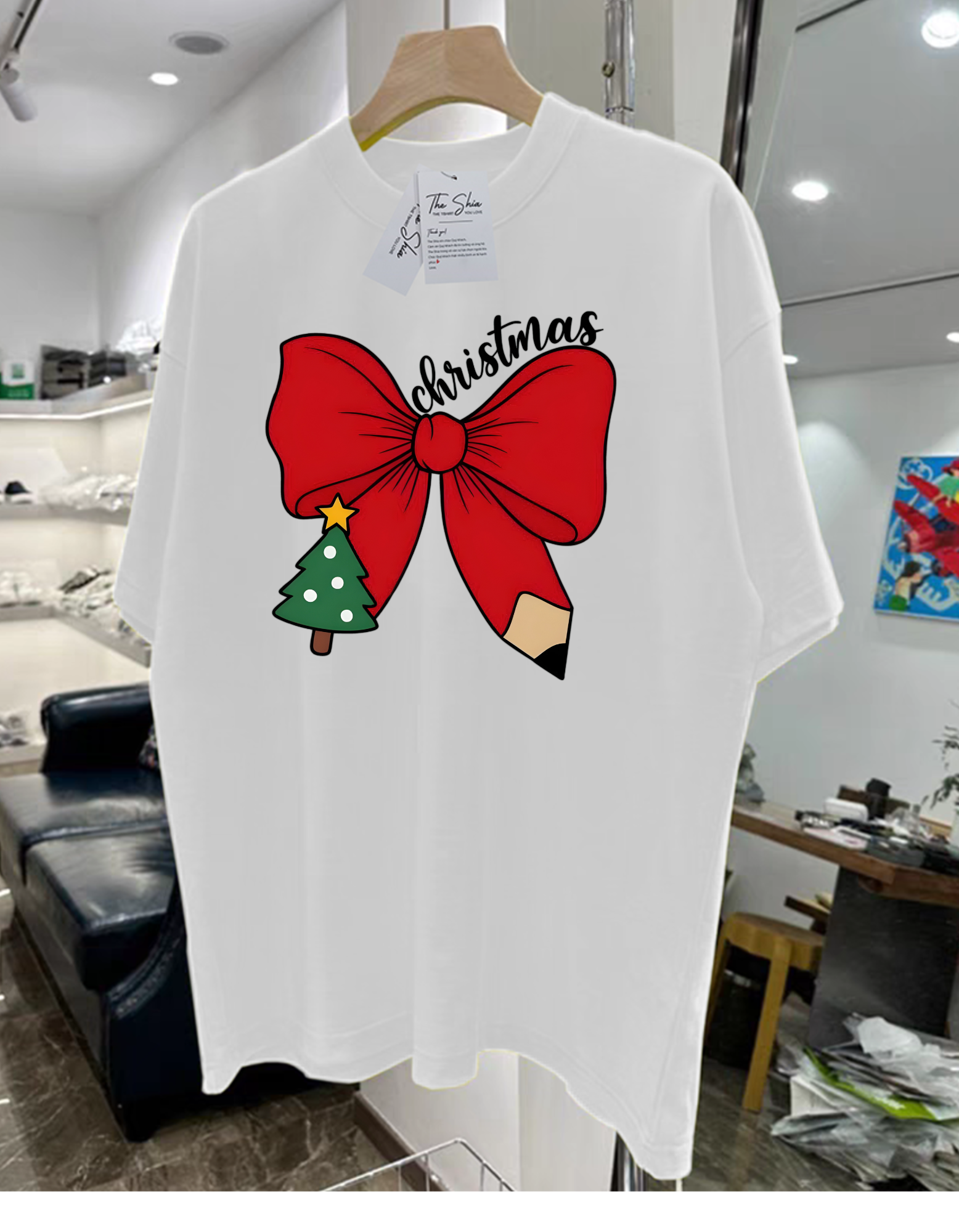 u13 Áo thun Christmas Bow