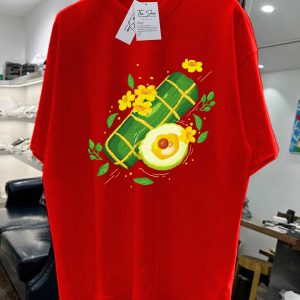 Áo tết Đỏ bánh chưng hoa mai s553