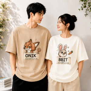 onik & bbit couple tee